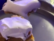 Eating thanksgiving pie too sexy