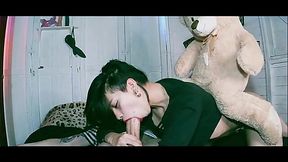 Real couple is engaged in cozy pleasures during a live broadcast.