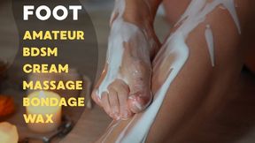 Feet cream, massage and BDSM