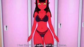 Locker Room Lust with Meru the Succubus & Mavis Dracula - Voyeuristic Enchantment!