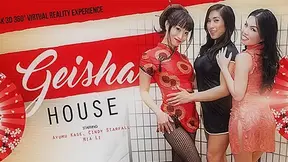 Ayumu Kase Cindy Starfall Mia Li in VRB Geisha House - VRBangers