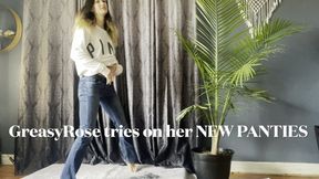 GreasyRose tries on NEW PANTIES part 1