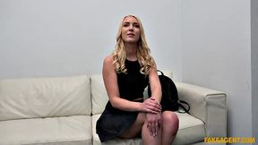 Pretty natural tits get fucked on the desk