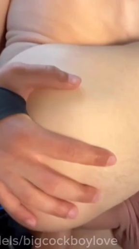 Must-see moment from "Virgin fucks his hole in daddy&amp;#039;s car with his big dick!"