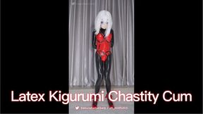 [4K] Latex Kigurumi Bondage Chastity Cum [KMM-Pro-02]