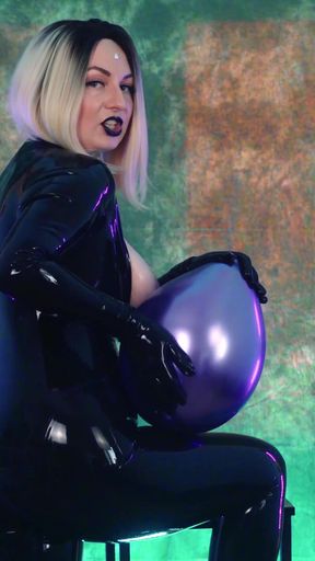 Air balloon fetish video rubber POV