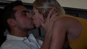 Scarlet Red Likes To Watch Her Stud Cum All Over Her Sweaty Tits