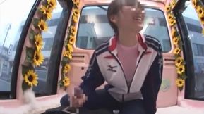 Exotic Japanese chick in Amazing Bus JAV clip