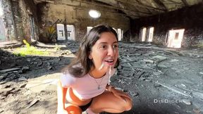 Caught a daring bitch at the old factory and fucked in the ass