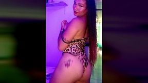 ts angelique - dildo fuck and cum - custom video - premium version