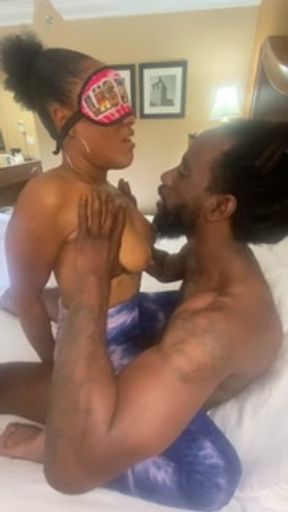 GORILLA PUNCHER IS TOLD TO HOLD AND CHOKE FREAKY PETITE EBONY NECK WHILE HE SUCKS HER BREASTS!!!!!!!