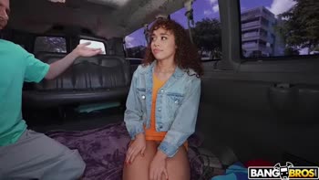 Willow Ryder's Raunchy Ride: Hot Teen (18+) Sucks Cock for Cash at the Bus Stop