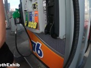 Quick Bit - Flashing my Pussy and Tits at a Gas Station!