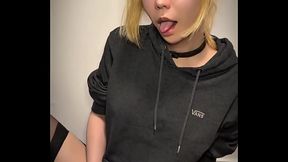 Cute Asian Femboy Lexi Faith jerk off and cumshot