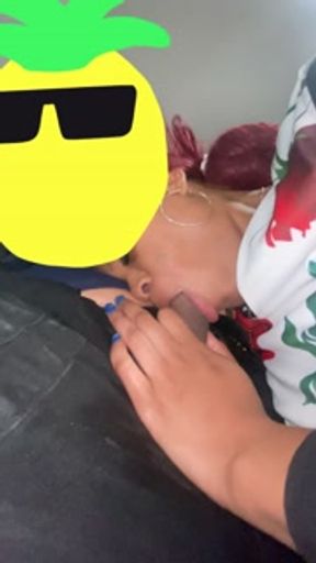 Mizz K getting dick stuffed down her big mouth and throat