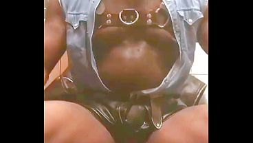 Leather Nipplebate &amp_ Cum