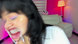 Lila Jordan plays with braces and suspenders