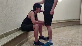 Lesbian roommates enjoy a hot and steamy hookup in the garage