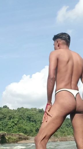 Big cock man jordiweek on riverside Advanture   Clip 2