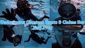 Underwater Giantess Hunts & Claims Her Tiny Prey - MOV