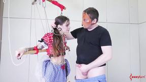 ”Tied up sub deepthroats meat”