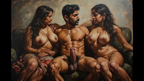 Mom teaches her stepdaughter how to satisfy her stepfather