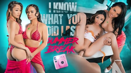 Lana Violet & Jade Kimiko - Taboo Threesome Saves Vacation