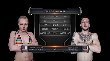 Arielle Aquinas vs Cody Carter Mixed Wrestling