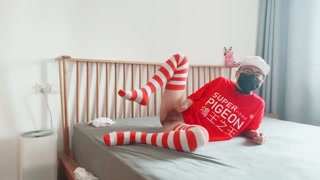 red and white stocking