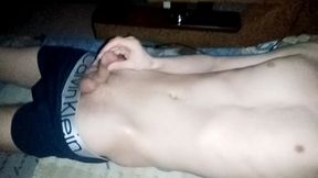 The man starts jerking off as soon as everyone goes to rest