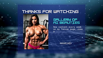 Sexy Naked Naughty Muscular Strong Bodybuilder Women in the Gym AI Generated Images