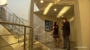 Hottie takes off her corset and has hardcore sex