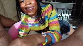 black trans gamer girl eros orisha loses game & gets fucked til she cums