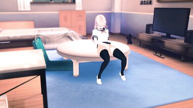 Sakura’s shaking 3D hips on the table writhing in messy climax