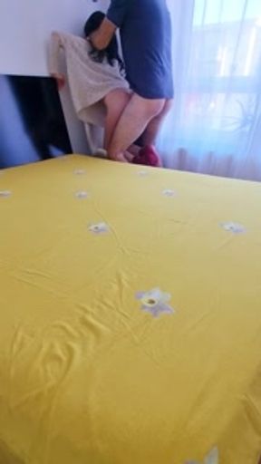 "face to the wall, i will fuck your ass quick and leave to work"