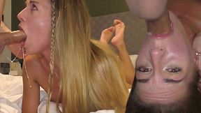 Rough Throat Fuck for College Slut: Deepthroat and Creampie Action