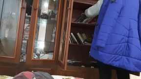 Neighbor Was Looking for a Book and I Was Masturbating
