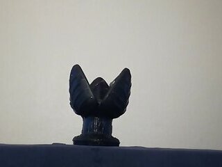 Crossdresser Takes Big Plug