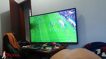 novinha safada caiu na net pagando boquete no meio do jogo do real madrid x city
