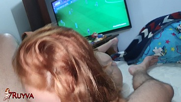 novinha safada caiu na net pagando boquete no meio do jogo do real madrid x city