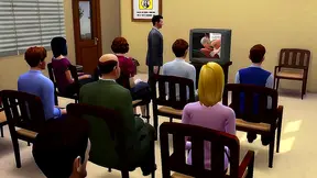 Busty Boss Seduces Sims 4 Crew in Steamy Office Hentai Fantasy