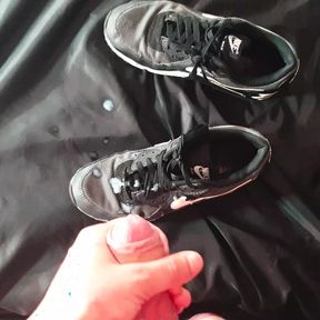 I masturbate and I cum on my sneakers