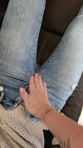 Close up Ass Massage and Pussy Fingering in Jeans