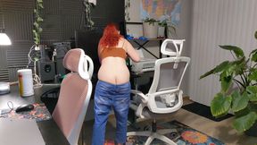 Buttcrack Exposed Dusting Home Office