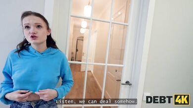 DEBT4k. Jumping on cock and fucking in her asshole helped her to stay in the apartment