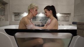 My stepdad and I share a wild encounter with my girlfriend in the shower.