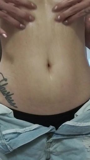 Oiled Belly Massage & Belly Button Play