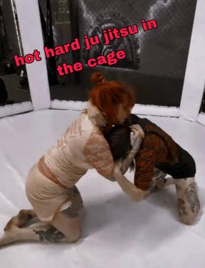 Amber and saskia hard ju jitsu training