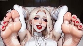Clouse-up on Her Delicate Feet and Her Little Ass Being Destroyed by a Big Dick.. Animation Hentai Trans.