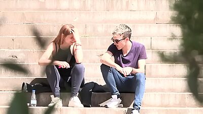 We find skinny a girl in campus and convince her to fuck a long dick